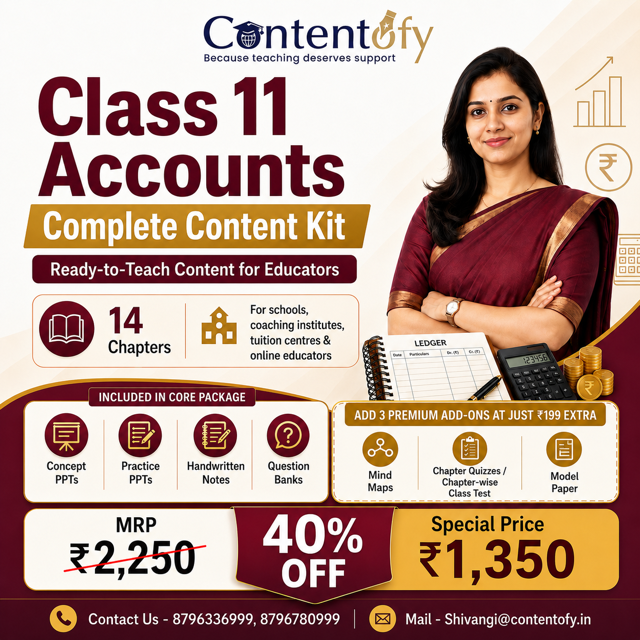 Class 11 Accounts Complete Content Kit