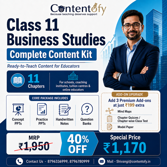 Class 11 Business Studies Complete Content Kit