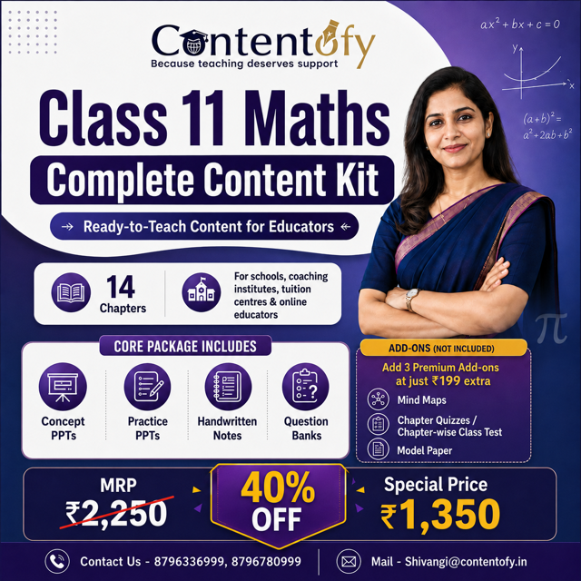 Class 11 Maths Complete Content Kit