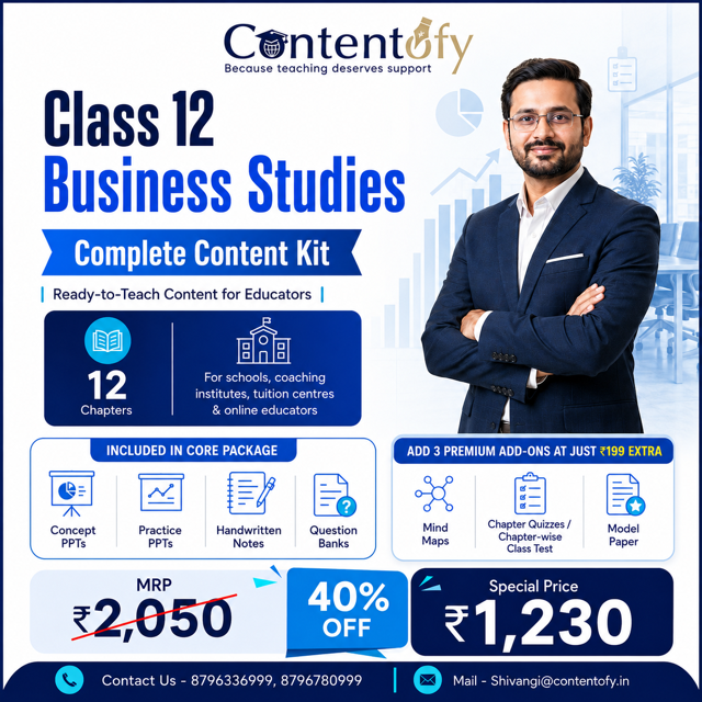 Class 12 Business Studies Complete Content Kit