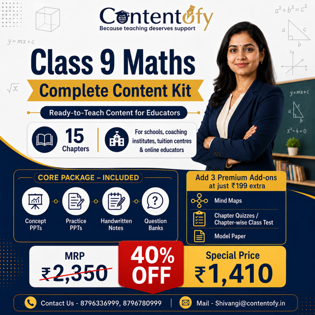 Class 9 Maths Complete Content Kit
