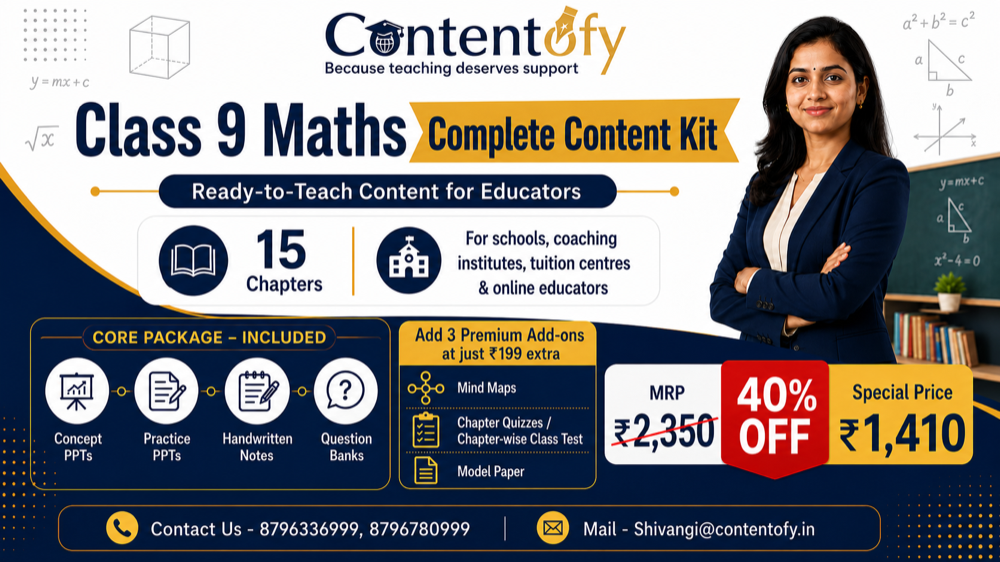 Class 9 Maths Complete Content Kit