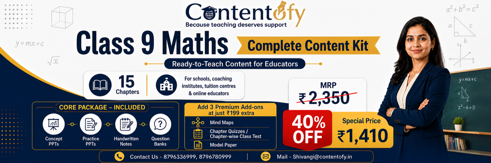 Class 9 Maths Complete Content Kit